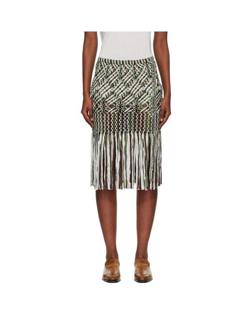 Jupe Midi Java Multicolore En Macramé Wales Bonner en coloris Black