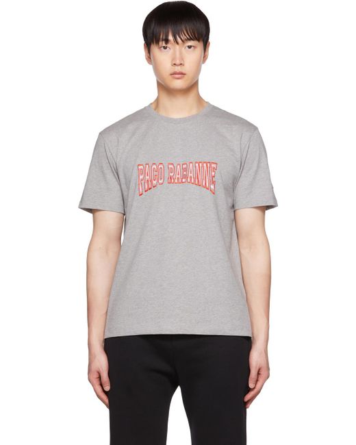 Rabanne Black Gray 70s T-shirt for men