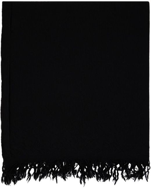 Écharpe de style couverture noire en tricot Rick Owens pour homme en coloris Black
