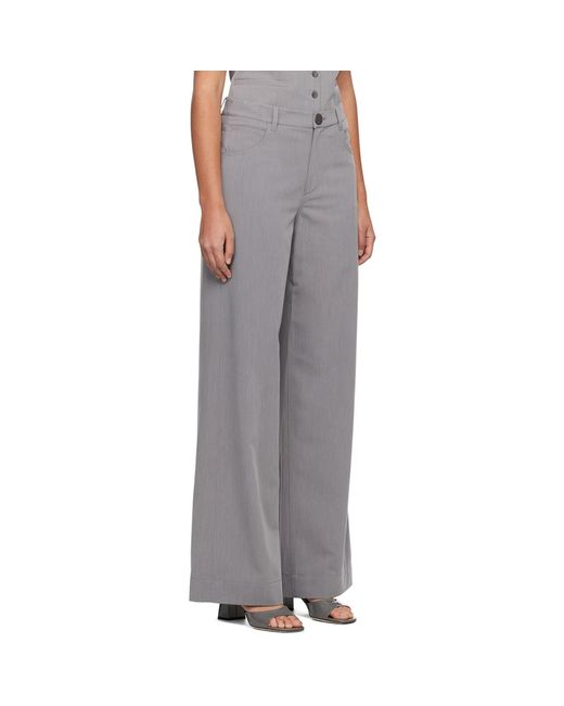 Staud Multicolor Gray Grayson Trousers