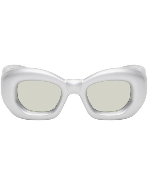 Loewe Black Silver Inflated Butterfly Sunglasses