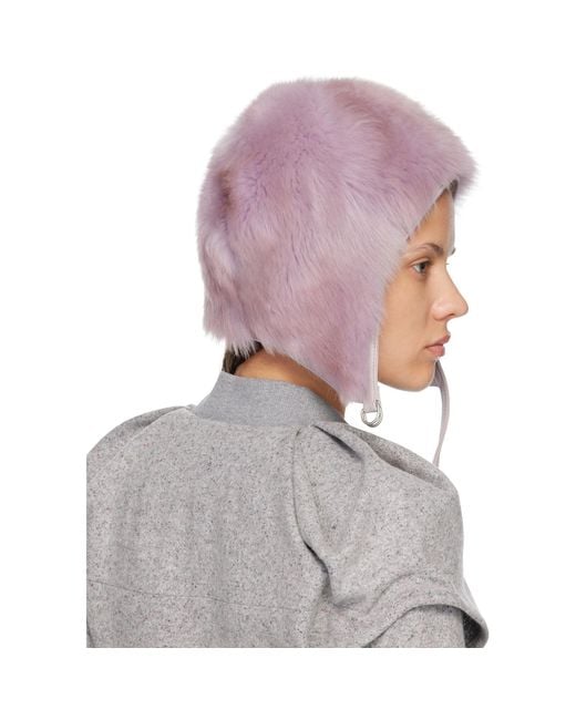Acne Gray Shearling Hat