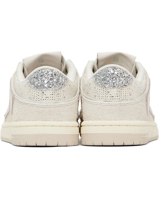 Amiri Black Off- Glitter Skel Top Low Sneakers