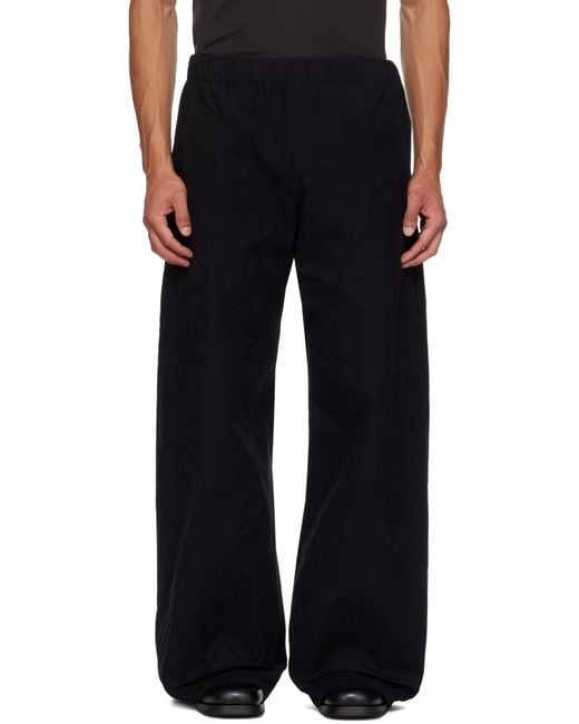 Egonlab Black Drawstring Track Pants for men