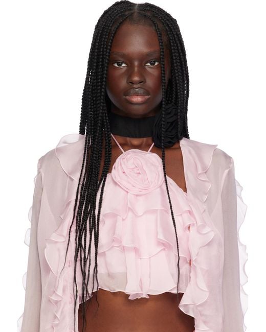 【関税込み】Blumarine ブラック Rose グログラン チョーカー Blumarine ローズ チョーカー ブラック | Lyst