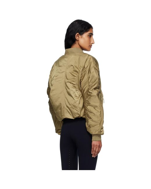 On Shoes Black Khaki Varsity Bomber Jacket
