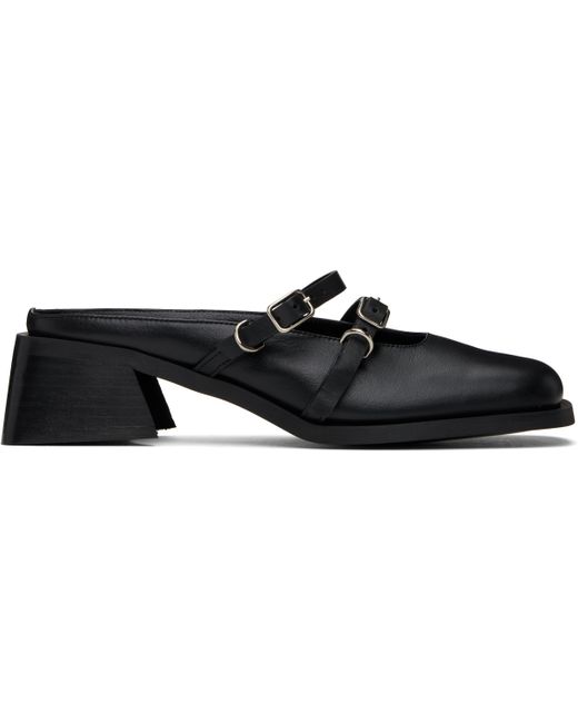 Justine Clenquet Black Andie Mules