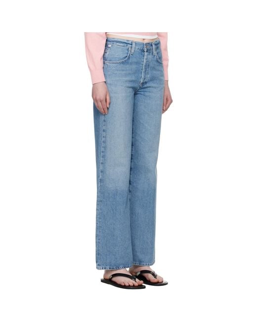 Citizens of Humanity Blue Annina High Rise Wide Leg 33 Jeans