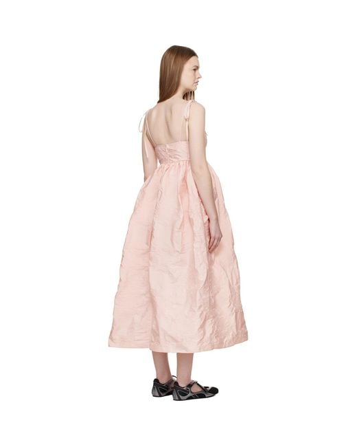 CECILIE BAHNSEN Pink Cbalena Midi Dress