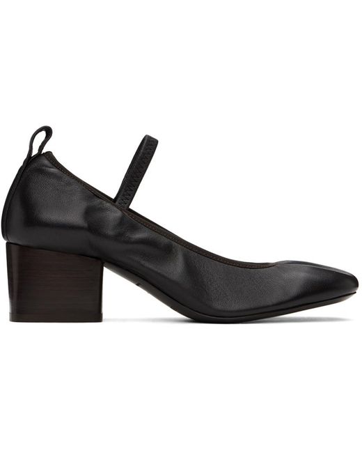 Lemaire Black Square Ballerina Heels