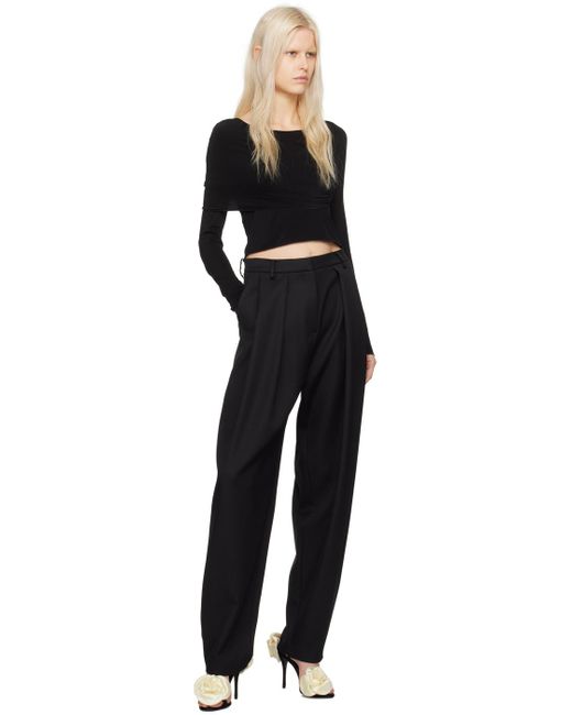Magda Butrym Black Tapered Trousers