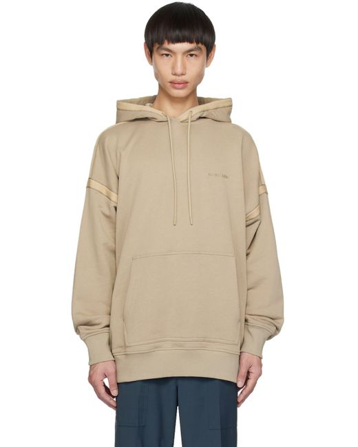 Helmut Lang Natural Taupe Tape Hoodie for men