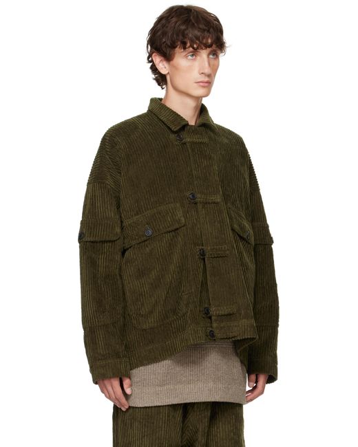 Jan Jan Van Essche Green O-project Wide Wale Corduroy Jacket for men