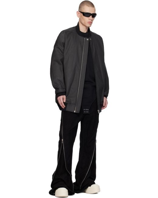 【RICK OWENS】 Porterville Bolan Banana トラウザーズ Black Porterville Bolan Banana Trousers by Rick Owens