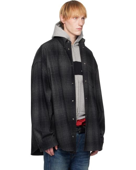 Balenciaga Blue Oversized Shirt for men