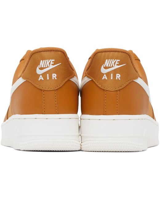 Nike Black Orange Air Force 1 '07 Lv8 Nos Sneakers for men