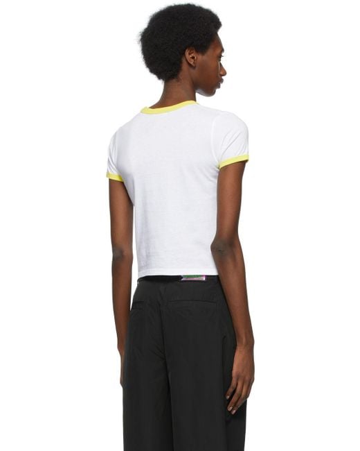 Marc Jacobs Heaven Tartan Logo Baby Tee in White | Lyst