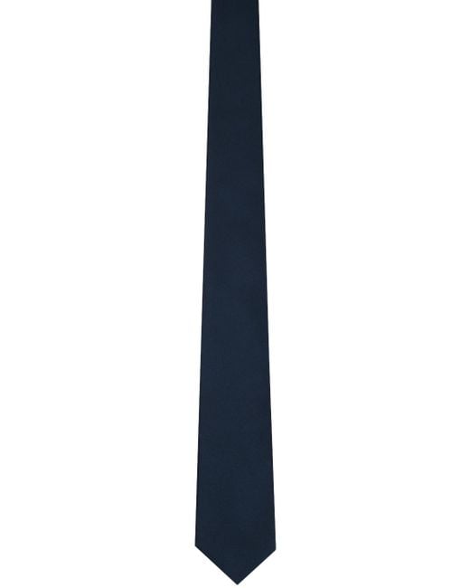 Ferragamo Black Navy Silk Tie for men