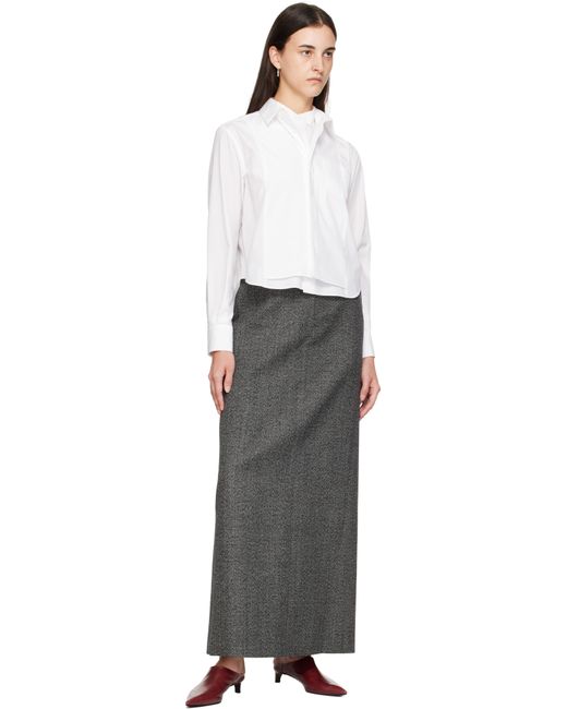 Jil Sander レッド ポインテッドトゥ ヒール ミュール Black