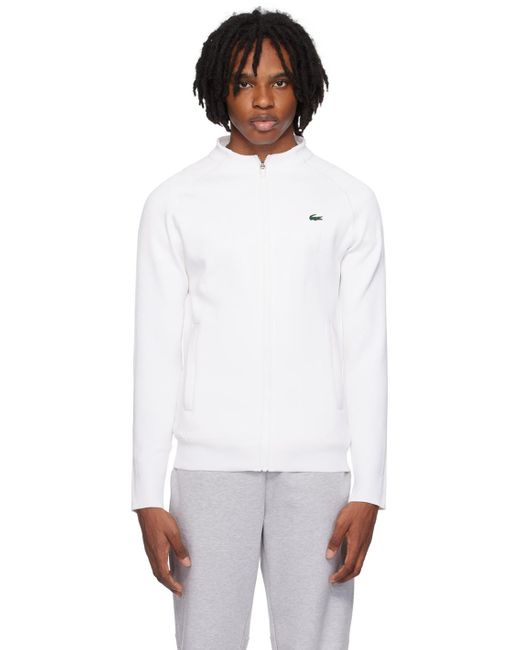 Lacoste White Novak Djokovic Edition Track Jacket for men