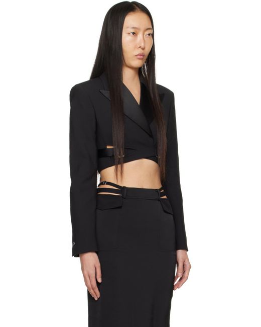 Dion Lee Black Interlock Tuxedo Blazer