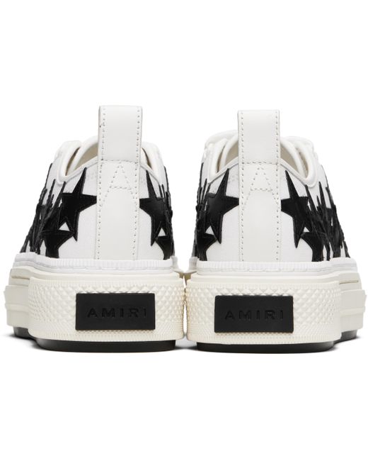 Amiri ホワイト＆ブラック Stars Court ローカットスニーカー Black