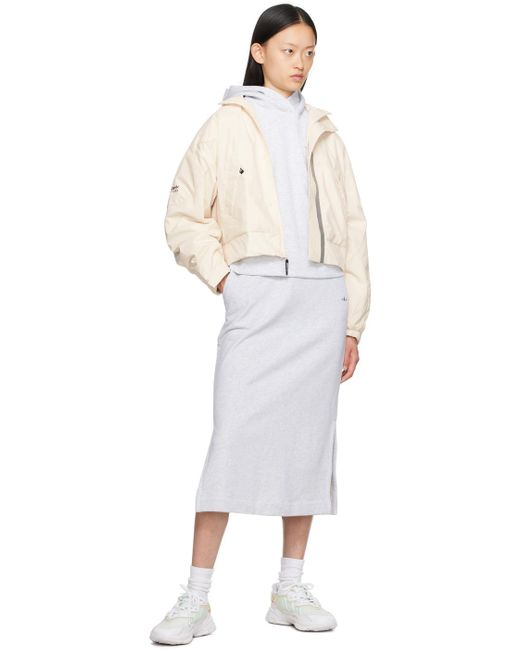 Adidas Originals Natural Off-white Cropped Jacket