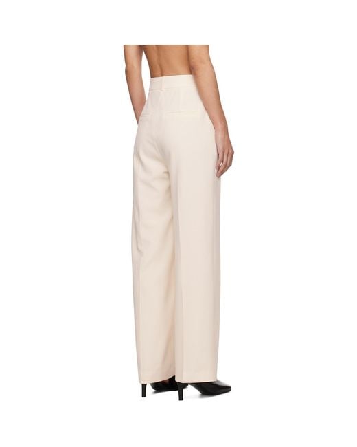Nanushka Natural Off-white Lanai Trousers