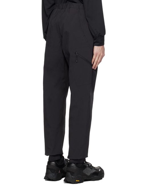 Goldwin Black Win Belted Trousers for men