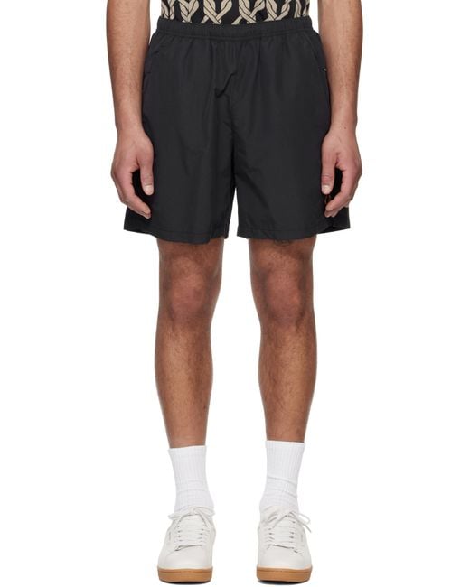メンズ Fred Perry ブラック On Court ショートパンツ Black