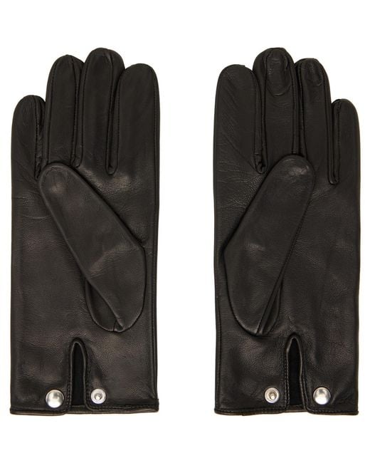 Ernest W. Baker Black Gloves for men
