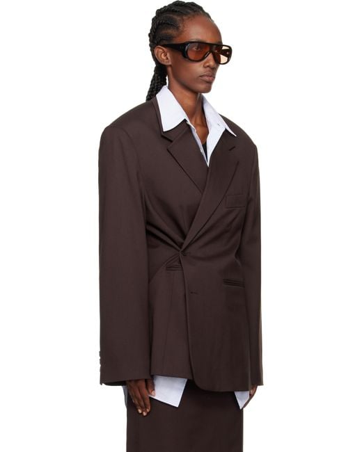 Frankie Shop Black Crosby Wrap Blazer