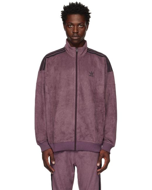 adidas Originals Adicolor Classics Plush Track Jacket in Purple for Men |  Lyst