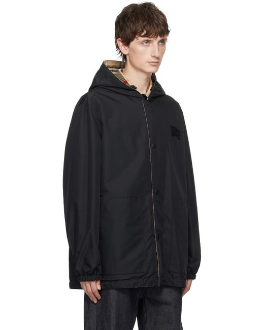 Burberry Natural Beige & Black Check Reversible Jacket for men