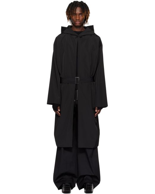 Manteau Long Noir À Capuche Rick Owens pour homme en coloris Black