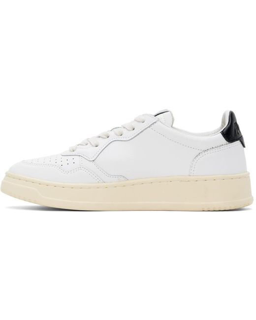 Autry Black White Medalist Low Sneakers for men