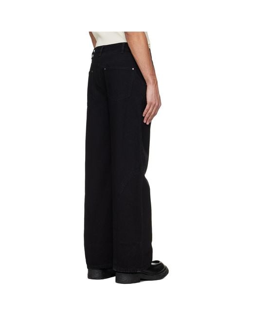 HELIOT EMIL Black Basalt Jeans for men