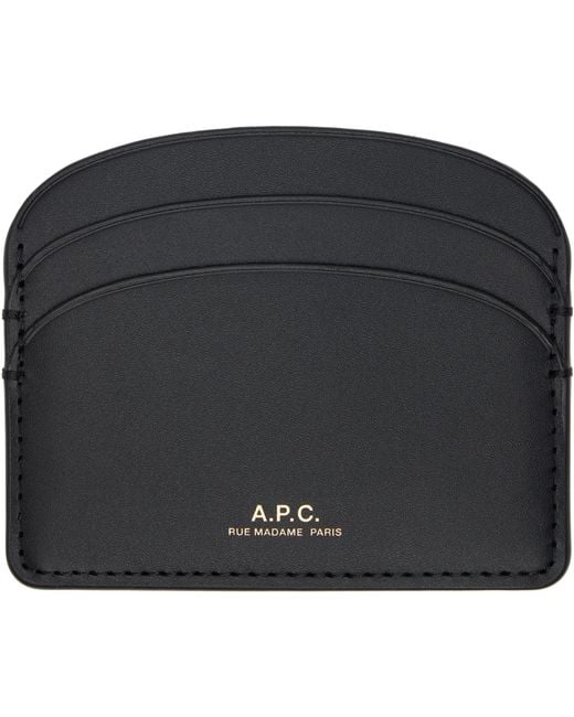 A.P.C. Black Demi-Lune Card Holder