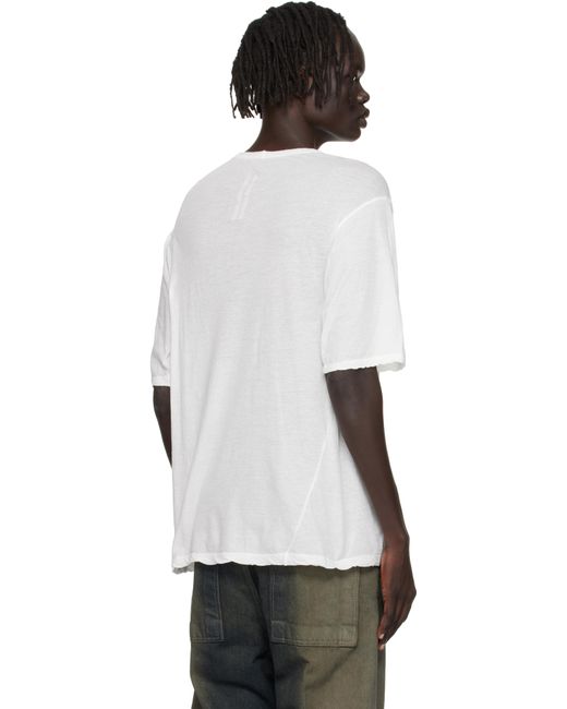 Rick Owens Black Off- Concordians Brad T-Shirt for men