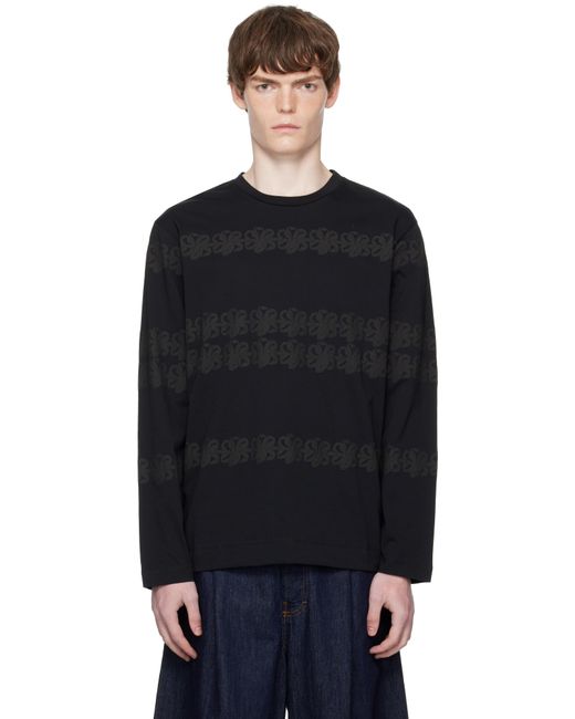 T-Shirt À Manches Longues Noir À Motif Fleuri Imprimé Simone Rocha pour homme en coloris Black