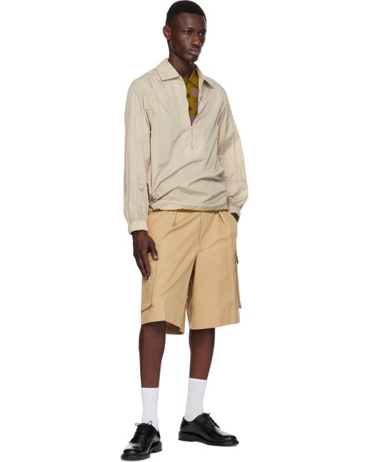 Dries Van Noten Pleated Cargo Shorts in Natural for Men | Lyst UK