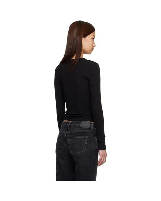 Citizens of Humanity Black Varra Henley T-Shirt