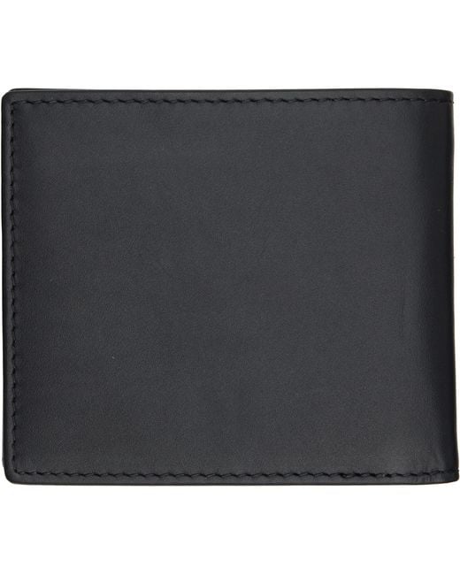 HUGO Black Stacked-Logo Wallet for men