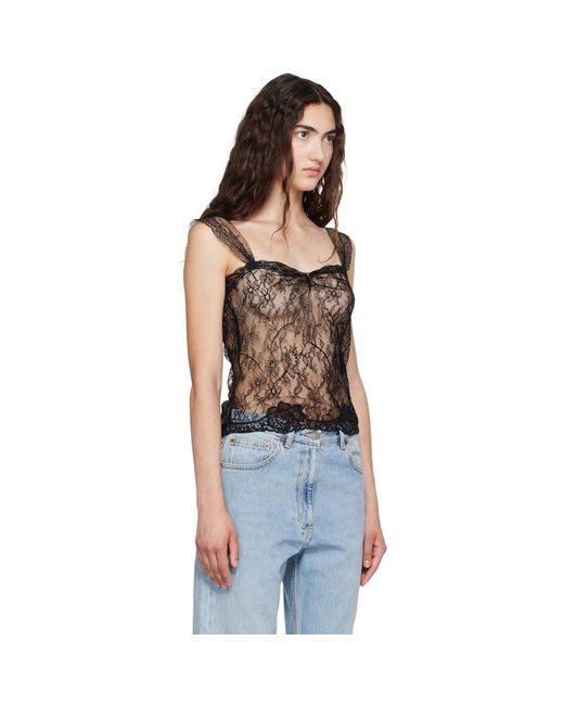 Valentino Blue Lace Tank Top