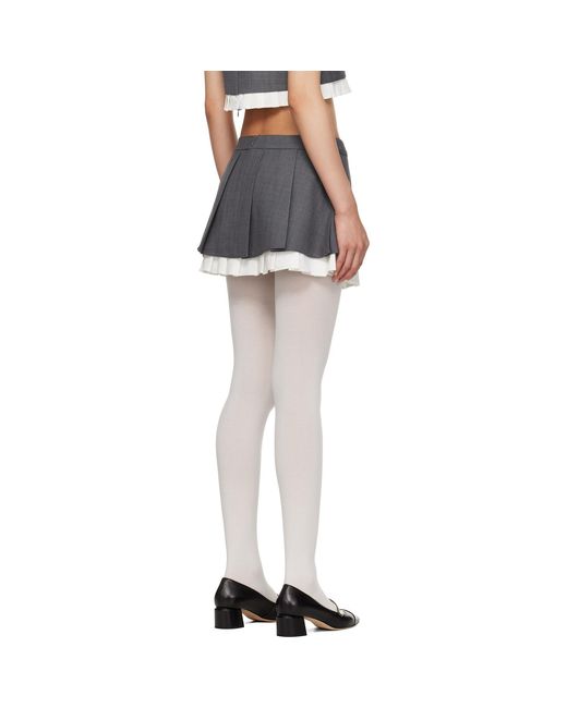 ShuShu/Tong Black Ruffled Pleat Miniskirt