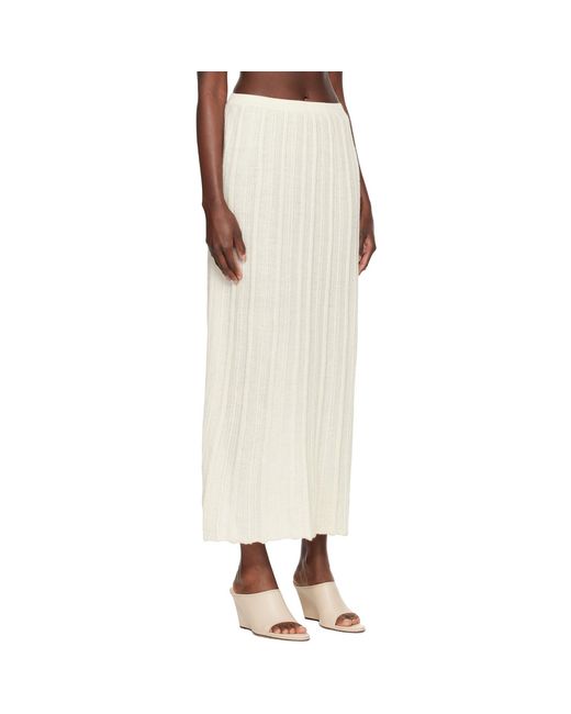 Lauren Manoogian Natural Off- Plisse Maxi Skirt