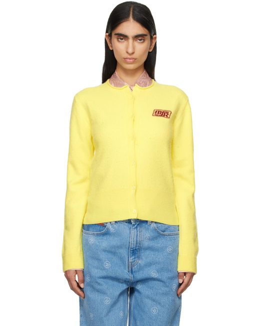 Martine Rose Yellow Pilling Cardigan