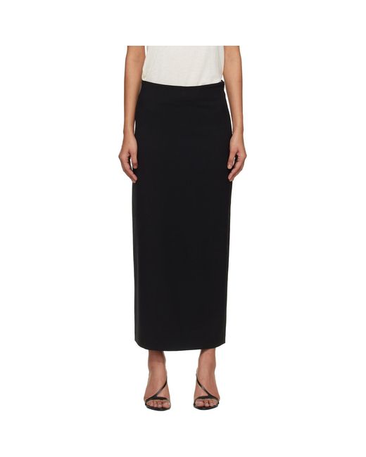 Loulou de Saison Black Samos Lds Grain De Poudre Maxi Skirt