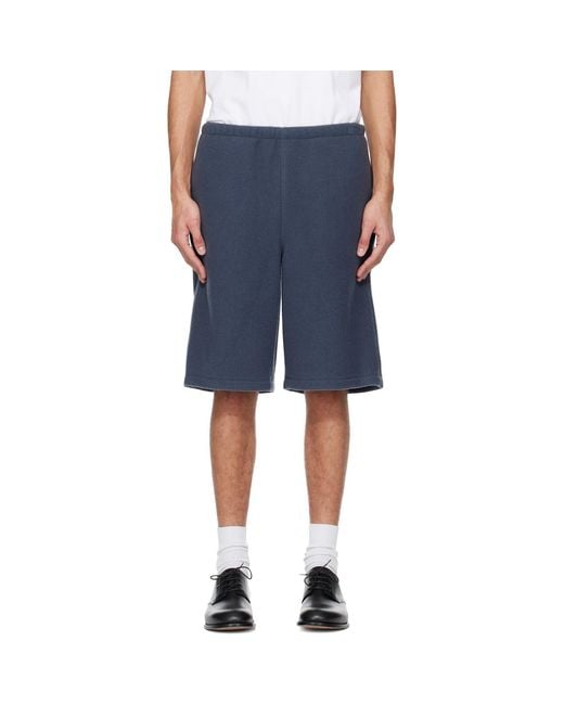 Rier Blue Fleece Shorts for men