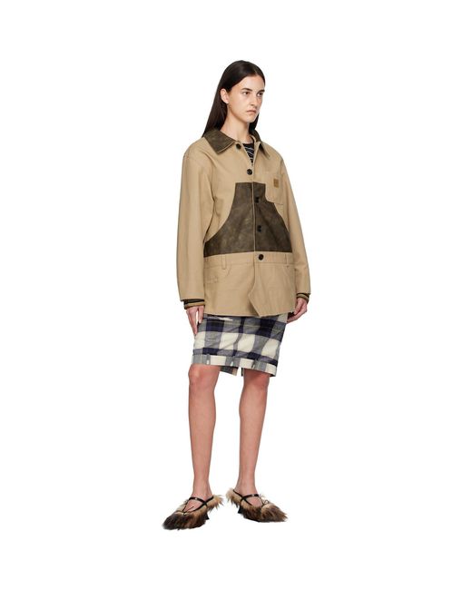 ANDERSSON BELL Natural Carpenter Shorts Inserted Coat